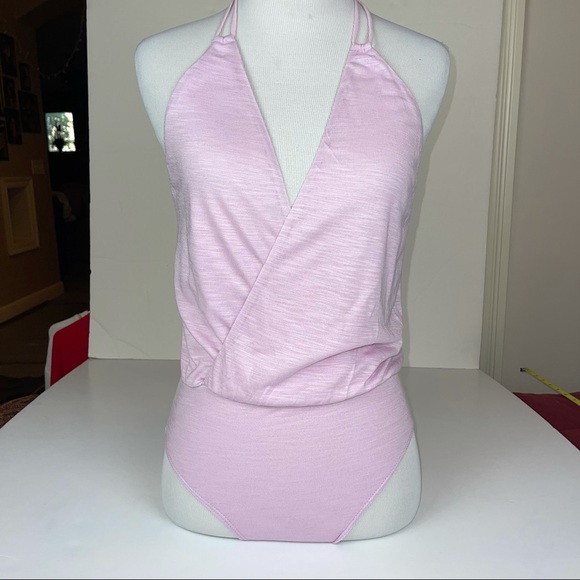 NEW Blue Life Lilac Deep V Haley Halter Bodysuit XS - Picture 14 of 14